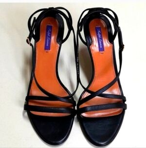 PURPLE LABEL Womens Strappy Criss Cross Heels Size 40.5